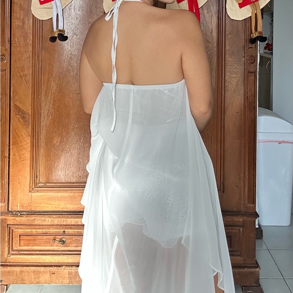 Chic White High Low Dress - Picture 2 of 7